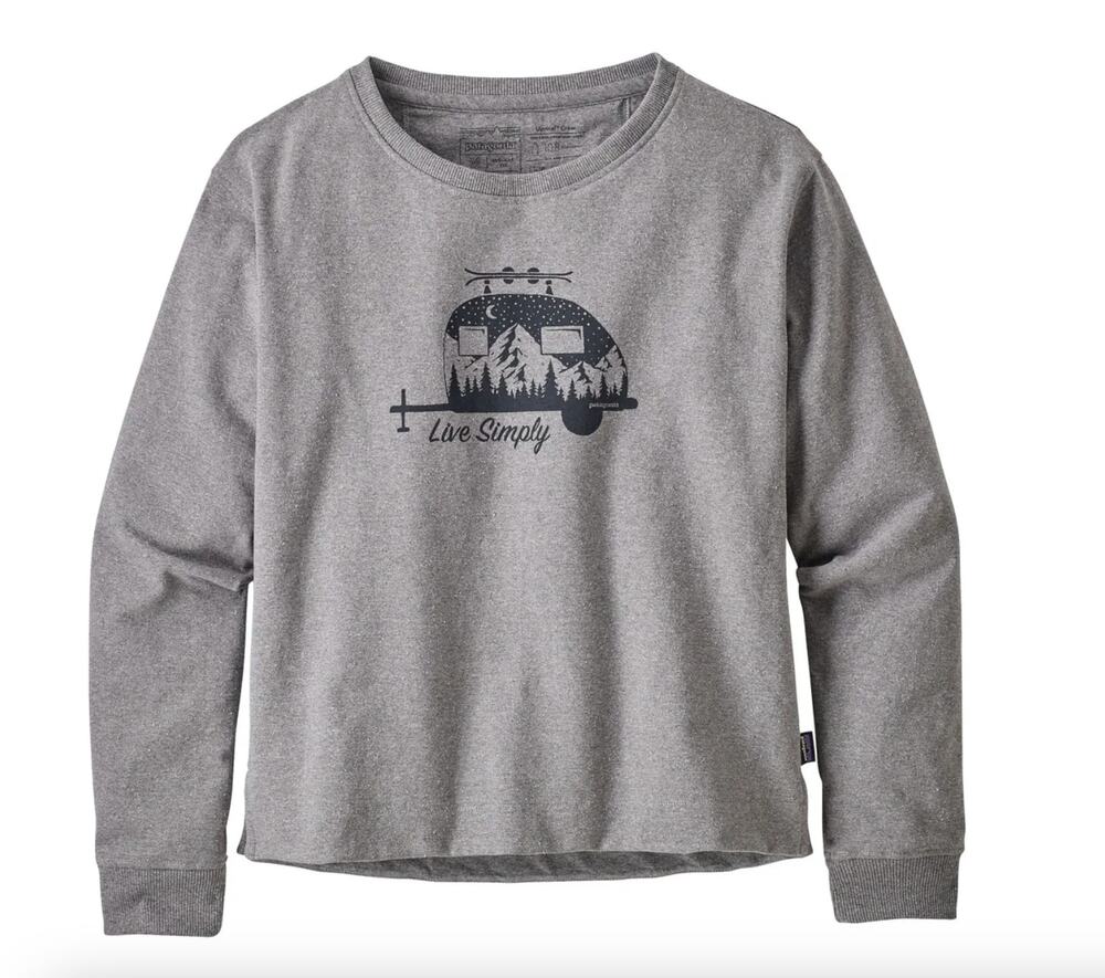 patagonia live simply Trailer Uprisal Crew Sweatshirt size large L